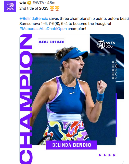 WTA ABU DHABI 2023 - Page 3 Cap32805