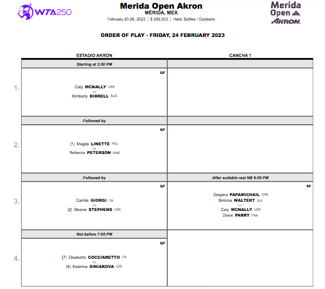WTA MÉRIDA MEXICO Open AKRON 2023 - Page 2 Cap33238