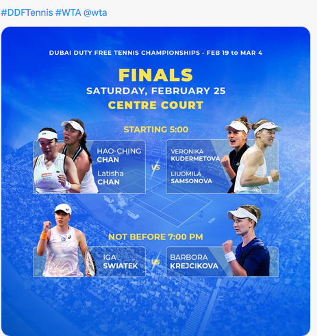 WTA DUBAI 2023 - Page 4 Cap33278