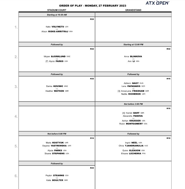 WTA AUSTIN ATX OPEN 2023 Cap33351