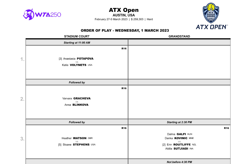 WTA AUSTIN ATX OPEN 2023 Cap33420