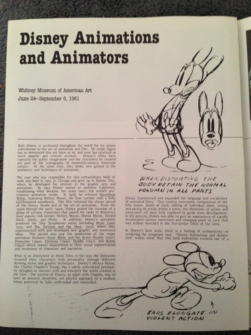 Disney Animations and Animators - Whitney Museum of Amrican Art - 1981 Img_4410
