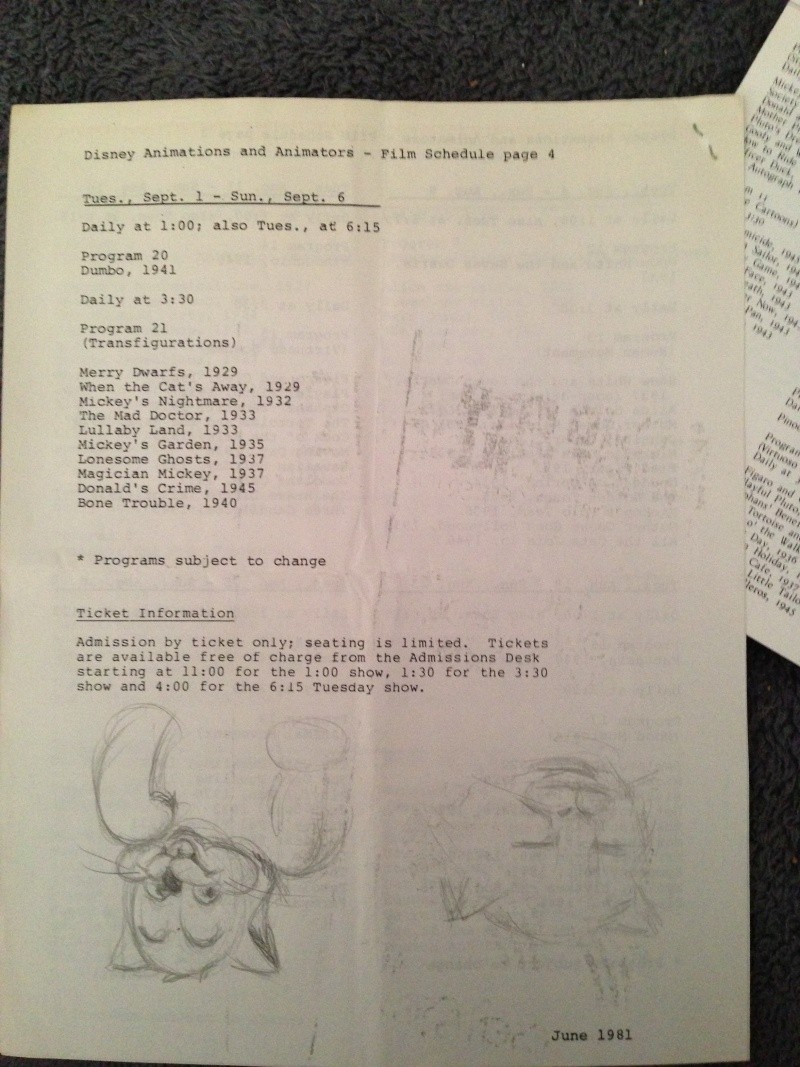 Disney Animations and Animators - Whitney Museum of Amrican Art - 1981 Img_4419