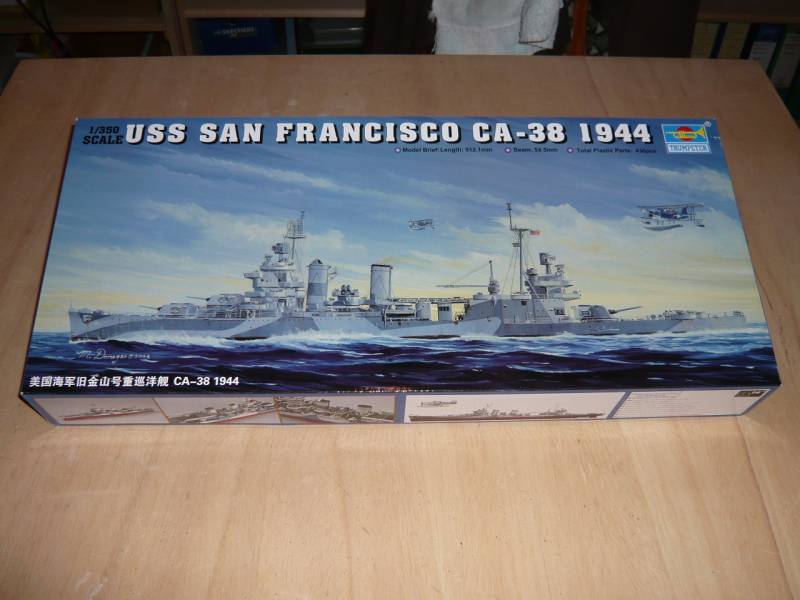  USS San Francisco CA-38 1944 mit Zubehör 1/350 P1050328