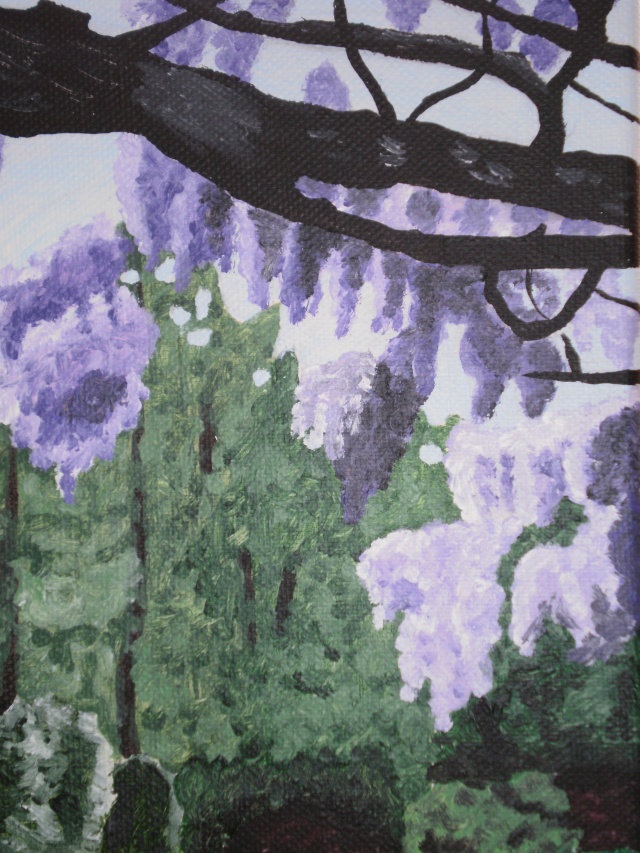 Peinture - Toile jardin de Giverny (terminée) Detail12