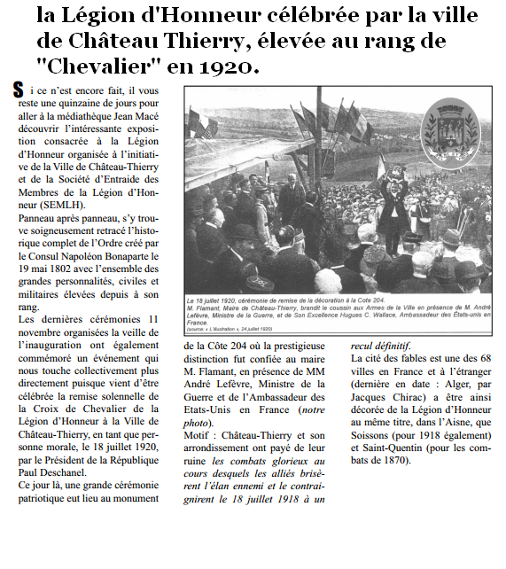 01. Exposition sur la Légion d'Honneur - Château Thierry : 12 Novembre 2004 Autant10
