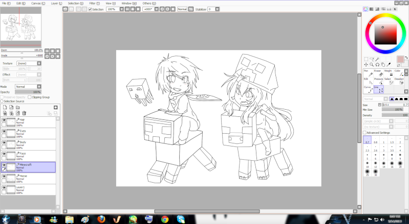 Me and my dream girl lineart Untitl11