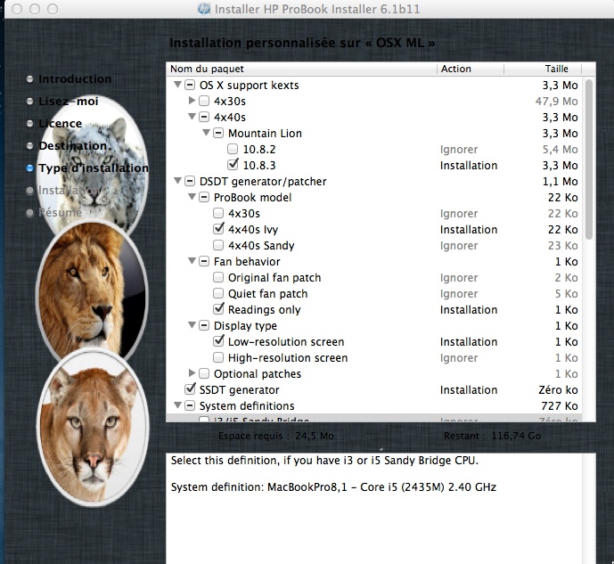 TUTO OSX 10.8.3. PROBOOK 4540s (C4Y99EA) I5 Hp_ins15