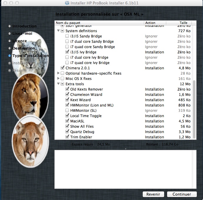 TUTO OSX 10.8.3.  PROBOOK 4540s (C4Y99EA) I5 Hp_ins16