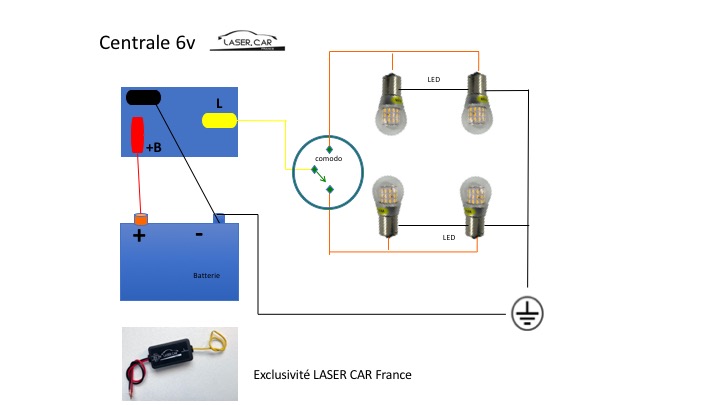 Centrale clignotante à led 6v... Centra10