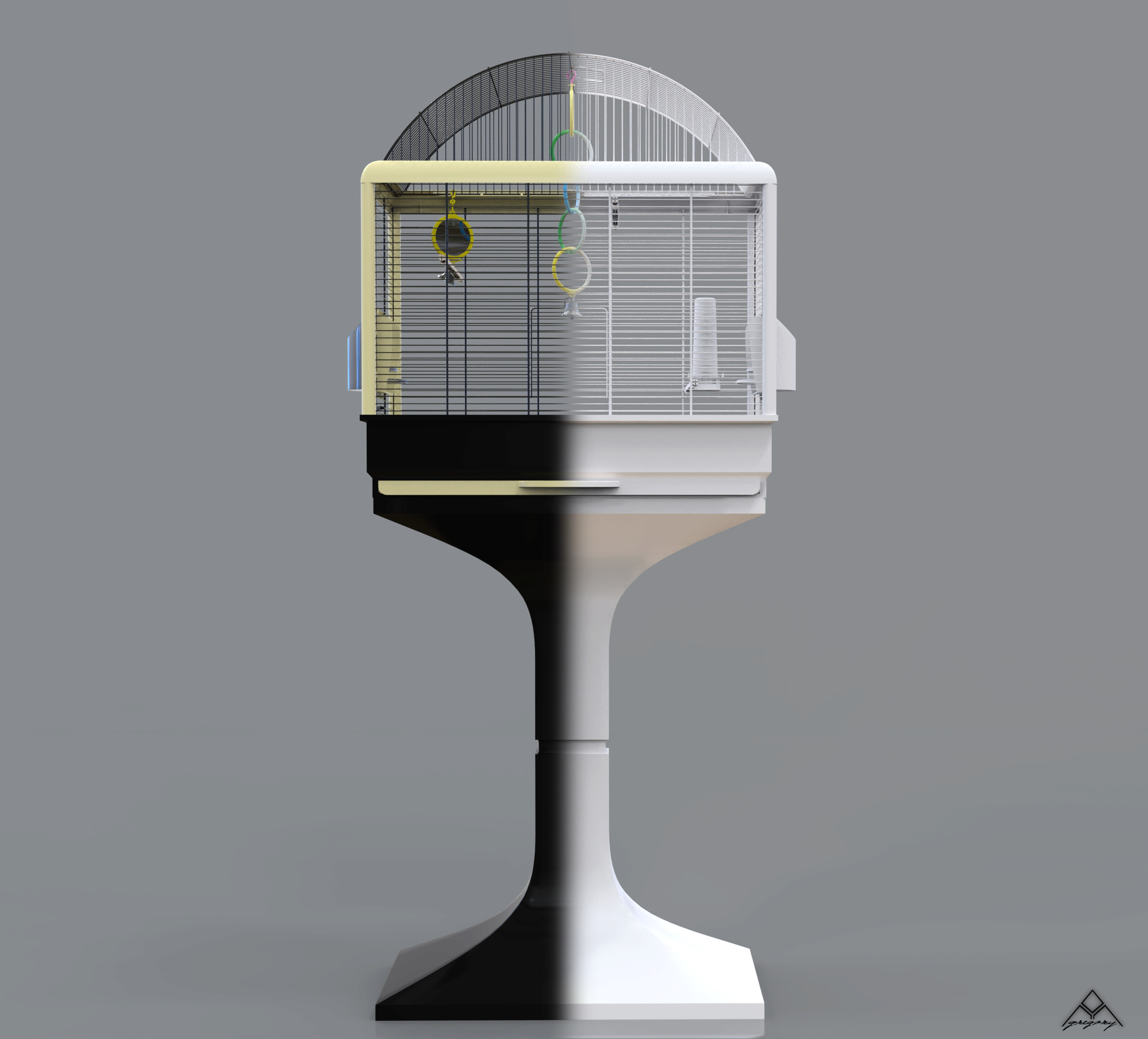 Cage design oiseaux [conception 3D) de Greg_3D Cage_o11