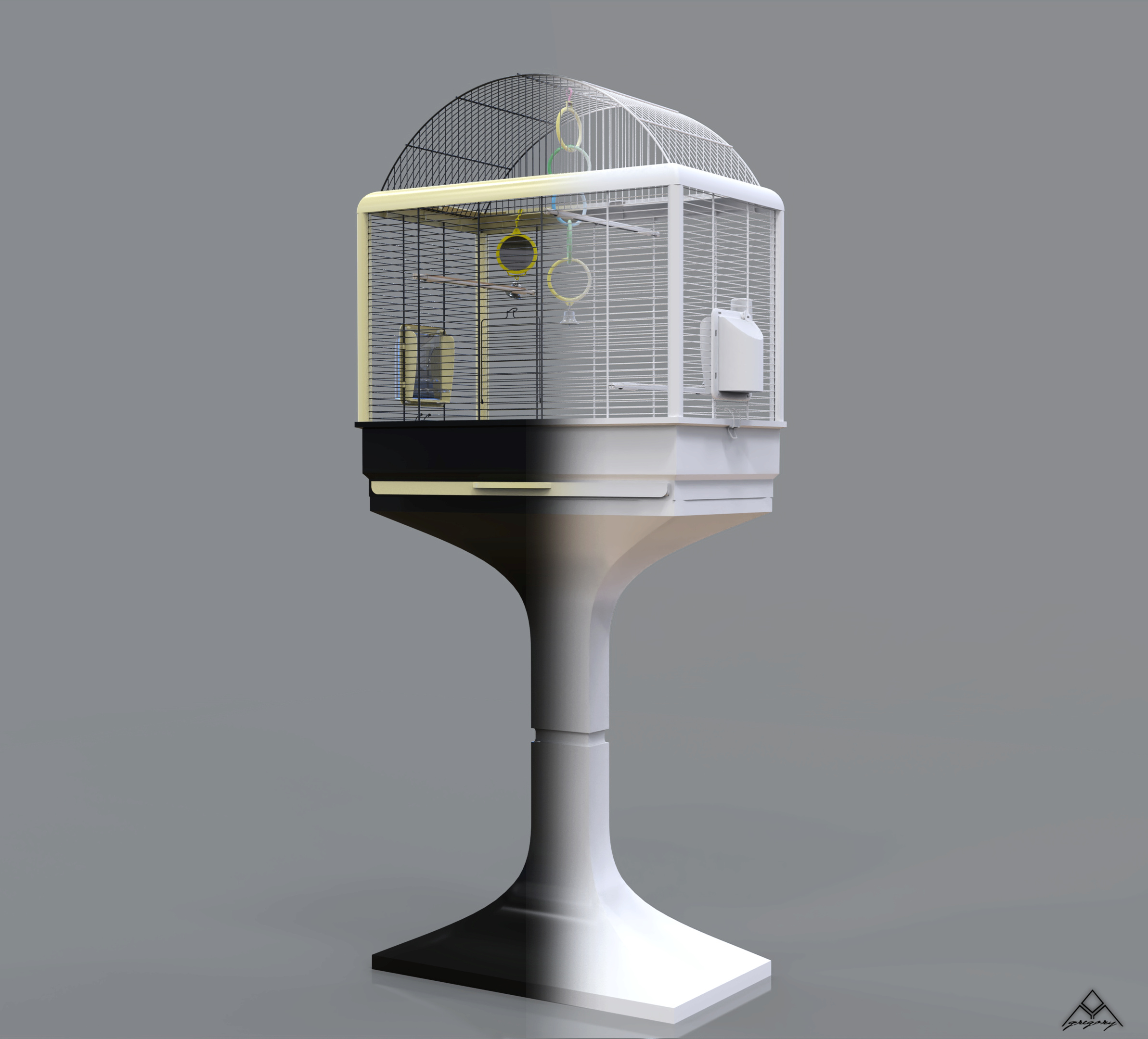 Cage design oiseaux [conception 3D) de Greg_3D Cage_o12