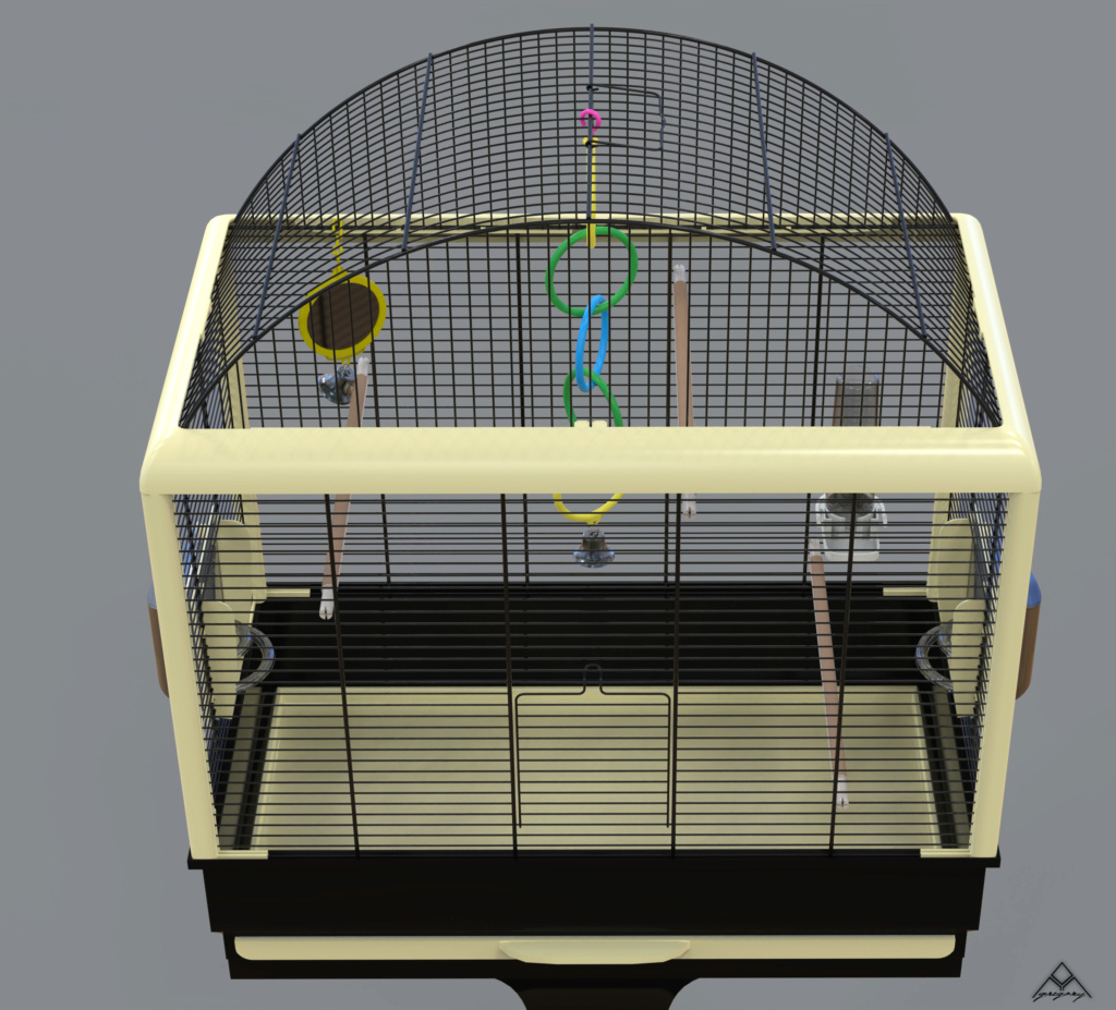 Cage design oiseaux [conception 3D) de Greg_3D Cage_o13