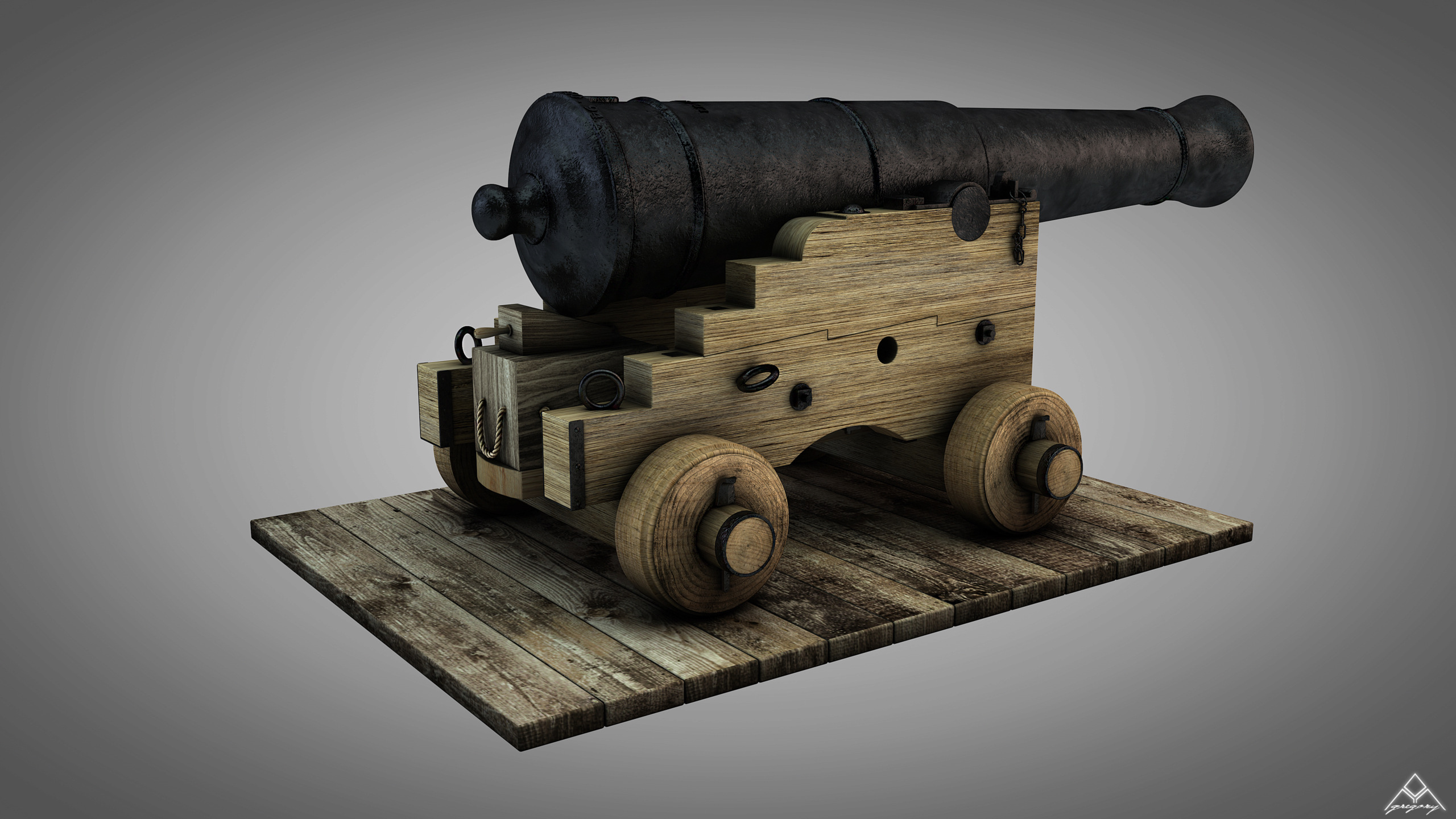 Canons de vaisseau 74 canons [rendus 3D] de Greg_3D - Page 4 Canon_51