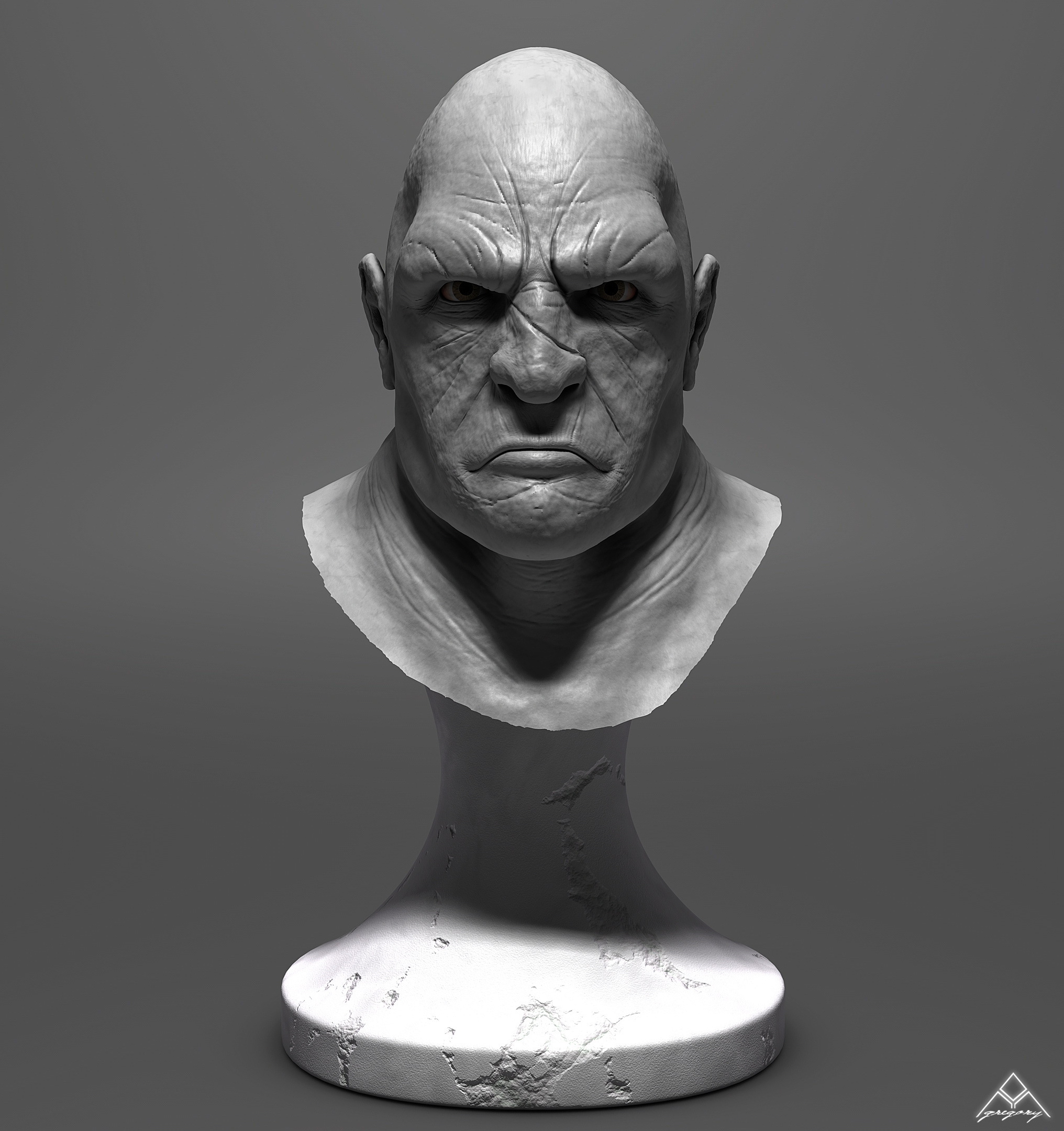 Bustes d'orque humanoïde [création 3D] de Greg_3D Orc_mo12