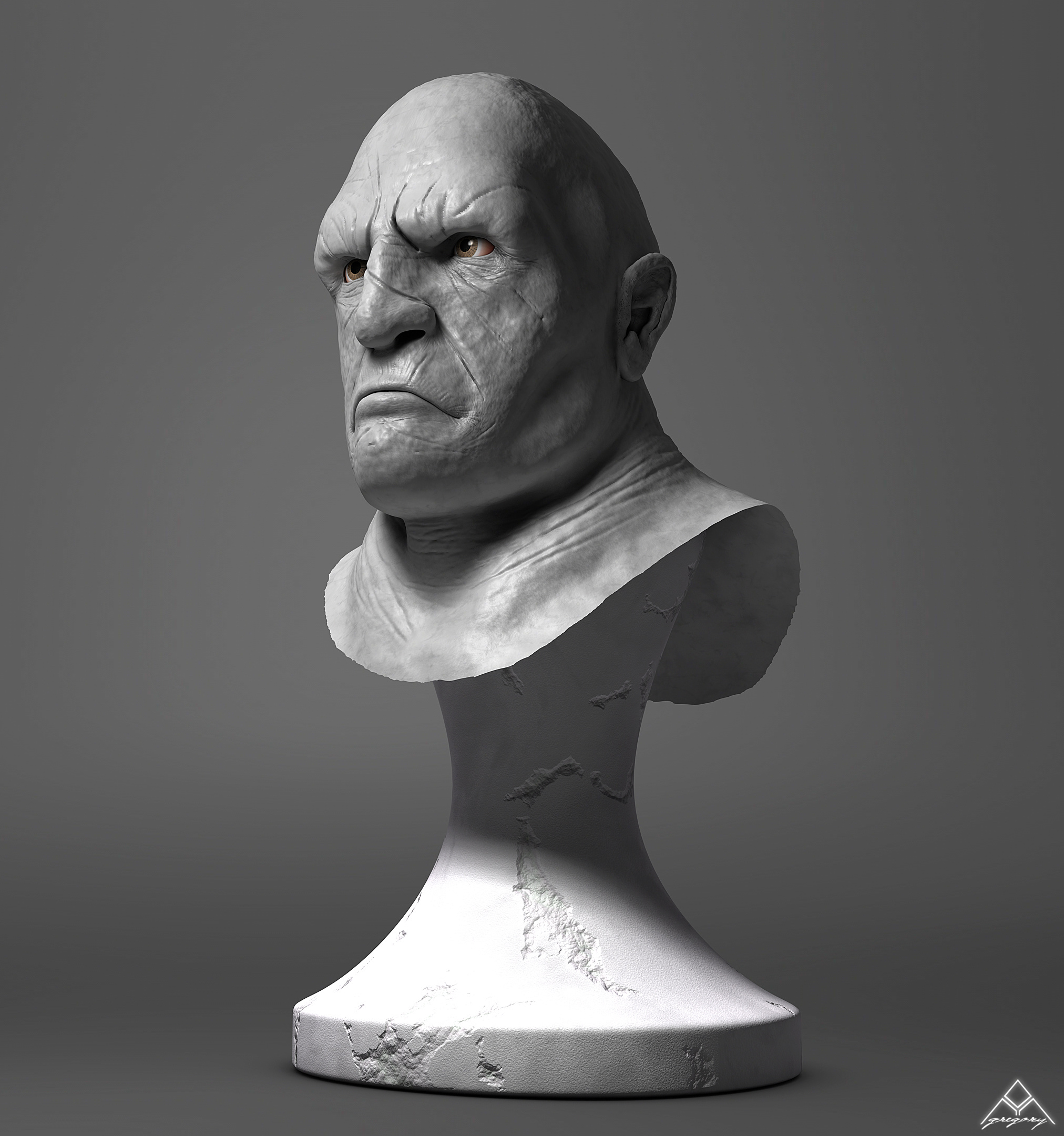 Buste Orc 3D Orc_mo14