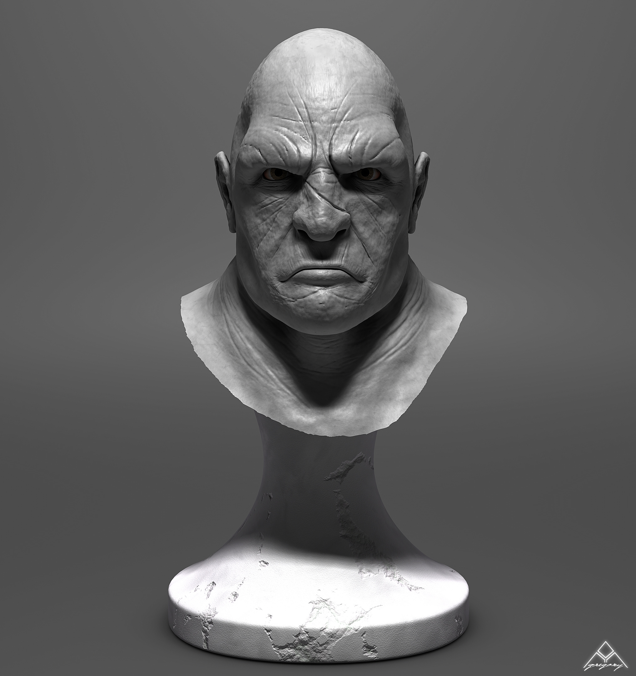 Buste Orc 3D Orc_mo15