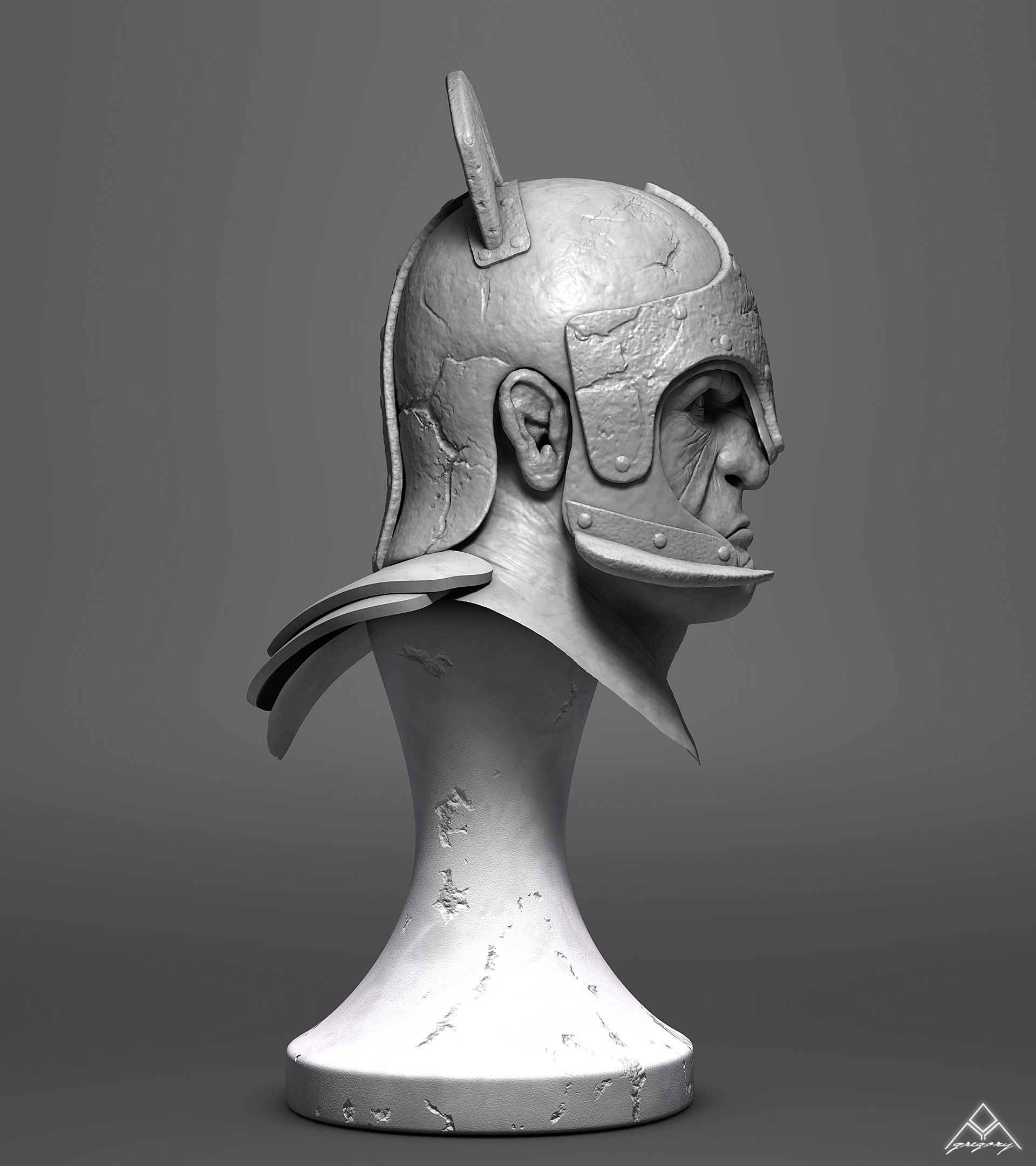 Bustes d'orque humanoïde [création 3D] de Greg_3D Orc_mo19