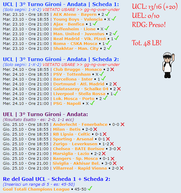 [RISULTATI] 3° Turno Gironi - Andata | UCL & UEL | Vincitori Ucl_co10