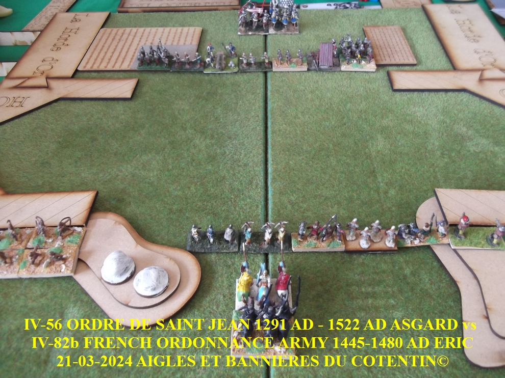 GALERIE IV-56 ORDRE DE SAINT JEAN 1291 AD - 1522 AD ASGARD   vs  IV-82b FRENCH ORDONNANCE ARMY 1445-1480 AD ERIC 01-abc40