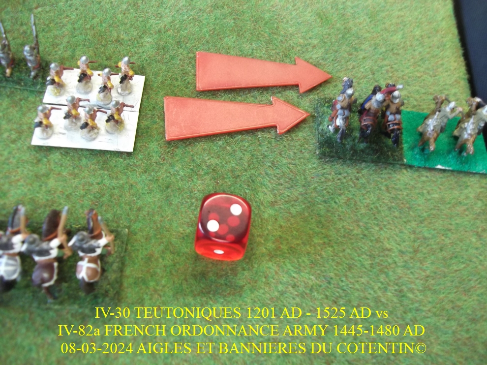 GALERIE 09-03-2024 IV-30 TEUTONIQUES 1201 AD - 1525 AD vs IV-82a FRENCH ORDONNANCE ARMY 1445-1480 AD  03-abc30
