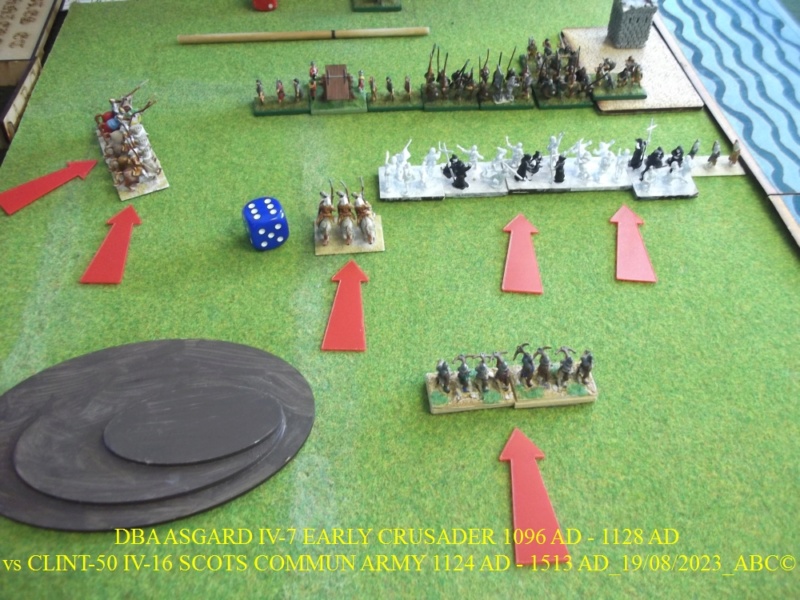 GALERIE DBA samedi 19 Août 2023 au local ASGARD IV-7 EARLY CRUSADER 1096 AD - 1128 AD vs CLINT-50 IV-16 SCOTS COMMUN ARMY 1124 AD - 1513 AD 04-dba15