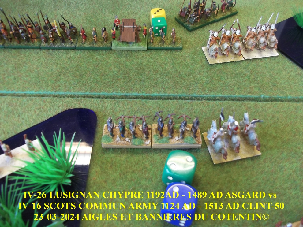 GALERIE IV-26 LUSIGNAN CHYPRE 1192AD - 1489 AD ASGARD  vs  IV-16 SCOTS COMMUN ARMY 1124 AD - 1513 AD CLINT-50 13-abc24