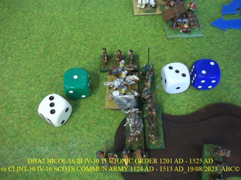 GALERIE DBA 2ème partie samedi 19 Août 2023 au local NICOLAS III TEUTONIC vs CLINT-50 IV-16 SCOTS COMMUN ARMY 1124 AD - 1513 AD 14-dba14