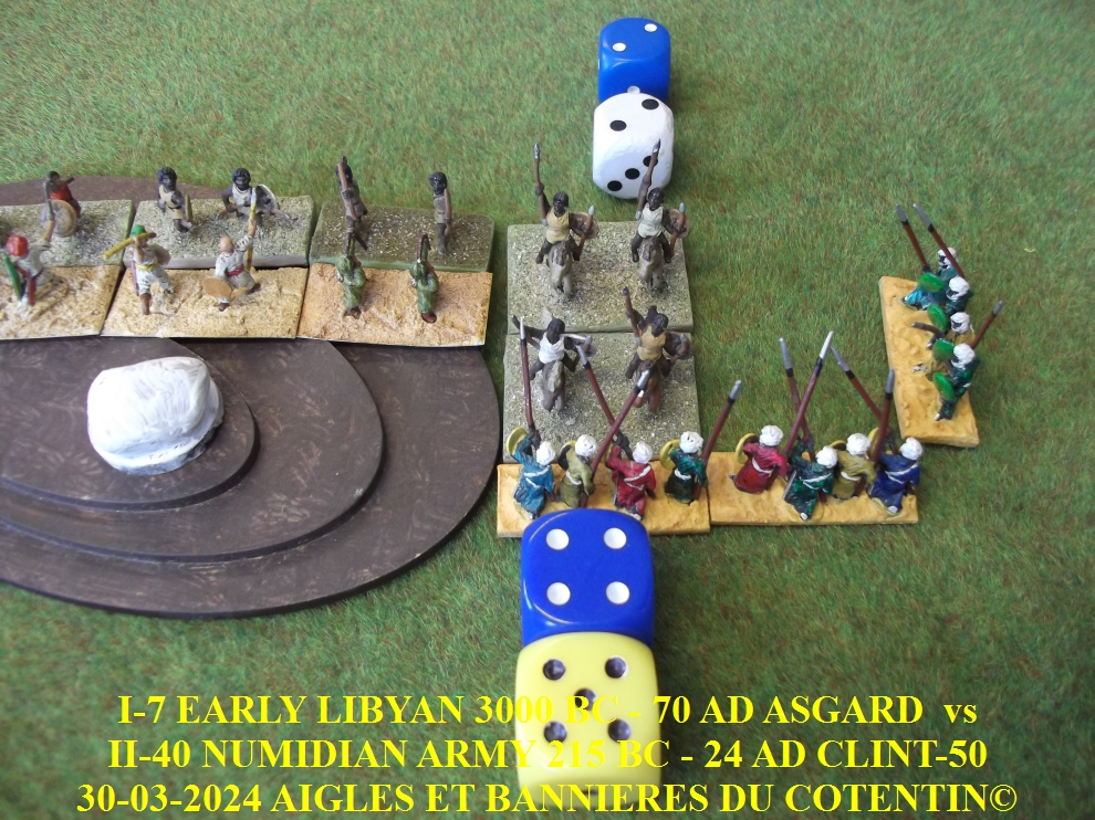 GALERIE I-7 EARLY LIBYAN 3000 BC - 70 AD ASGARD  vs II-40 NUMIDIAN ARMY 215 BC - 24 AD CLINT-50 17-abc24
