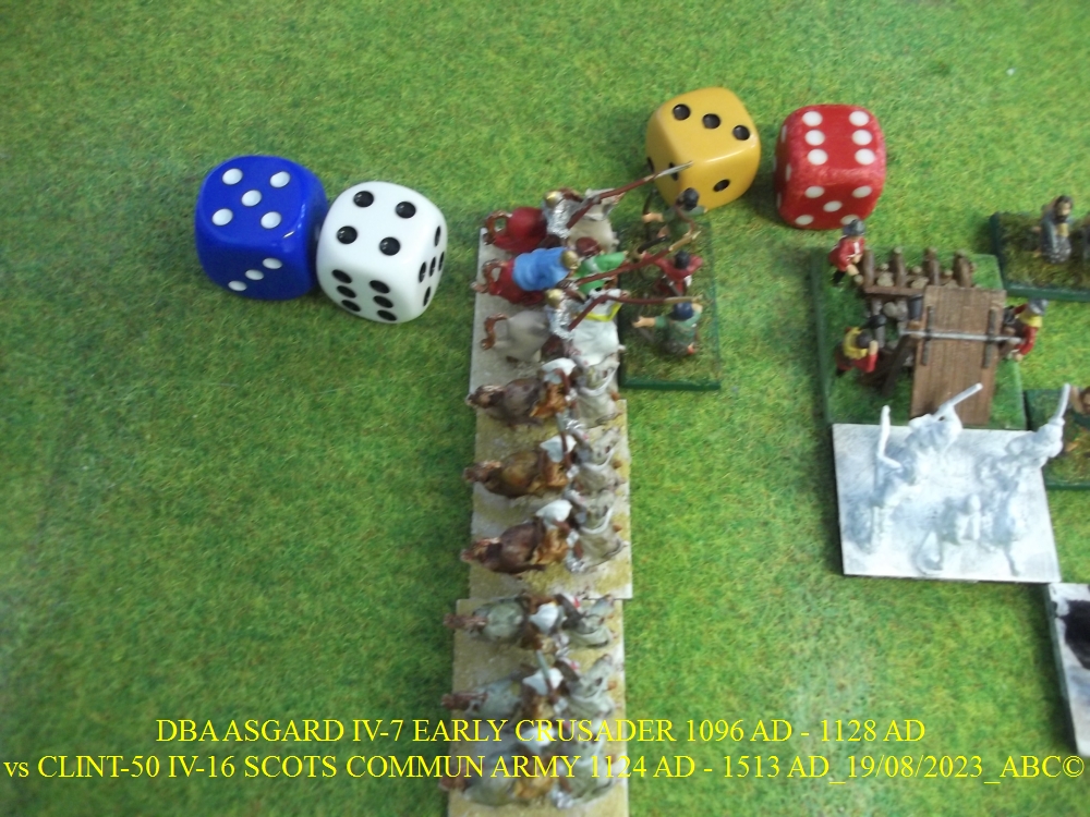 GALERIE DBA samedi 19 Août 2023 au local ASGARD IV-7 EARLY CRUSADER 1096 AD - 1128 AD vs CLINT-50 IV-16 SCOTS COMMUN ARMY 1124 AD - 1513 AD 20-dba12