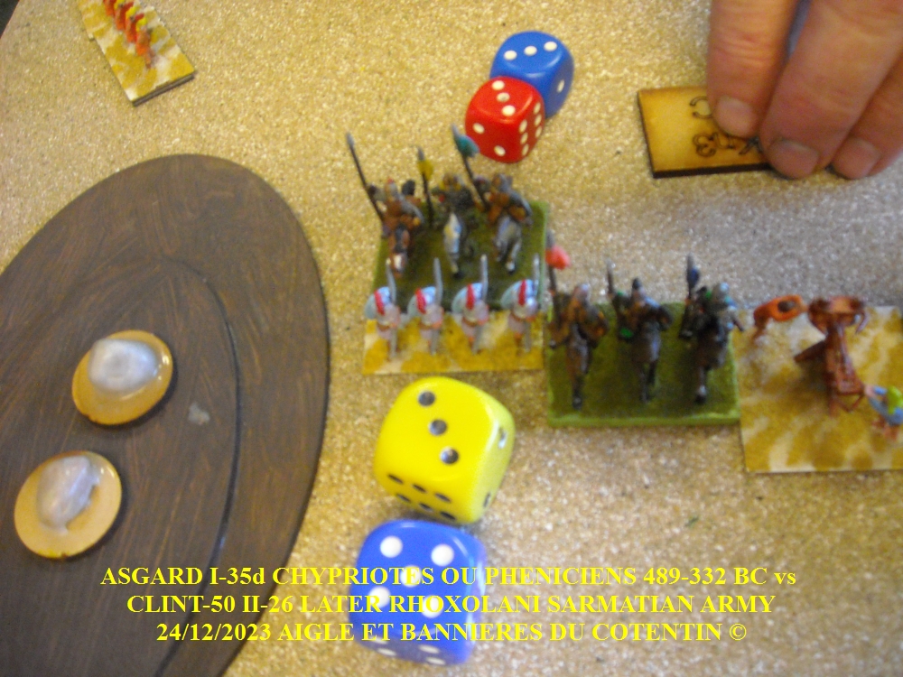 GALERIE DBA -  ASGARD I-35d CHYPRIOTES OU PHENICIENS 489-332 BC vs  CLINT-50 II-26 LATER RHOXOLANI SARMATIAN ARMY 23/12/2023 AIGLES ET BANNIERES DU COTENTIN © 26-abc13