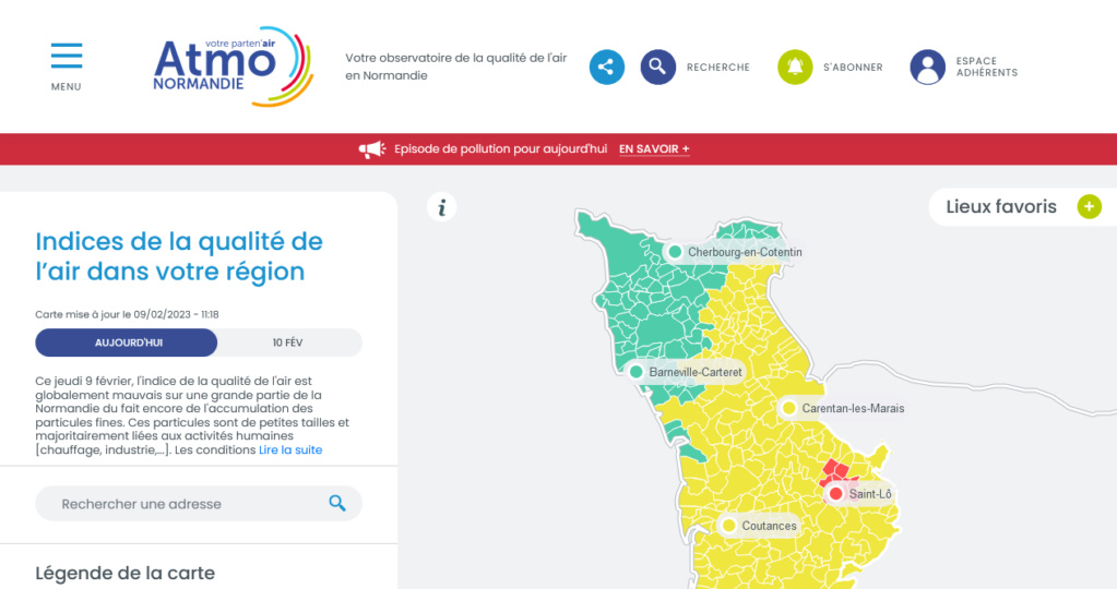 Votre observatoire de la qualité de l'air en Normandie Screen42