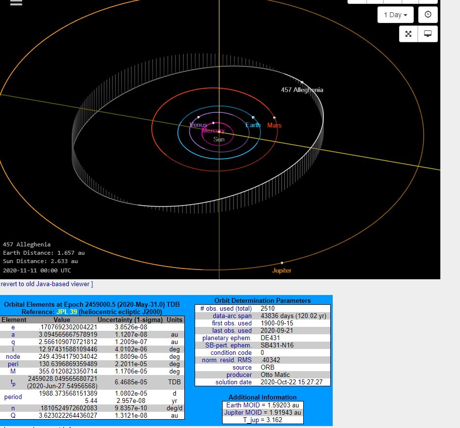 Trouver la comète Astero11