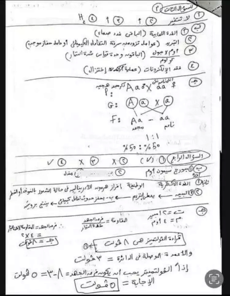 امتحان العلوم ثالثة اعدادي ترم ثاني 2023 محافظة البحيرة 3_202313