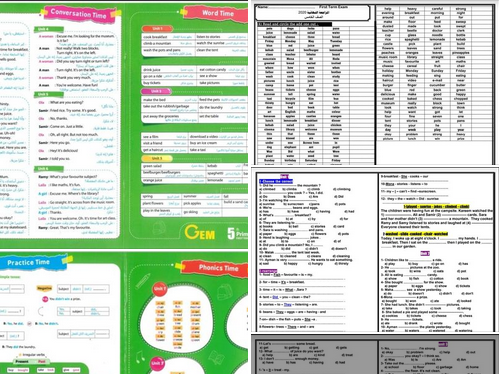 مراجعة اللغة الانجليزية.. 2022  ( الخلاصه 23 ورقه فقط للابتدائي والاعدادي) 422210