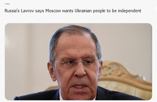 لافروف: موسكو تريد استقلال الشعب الأوكراني 437