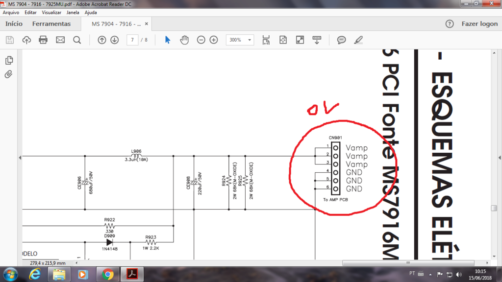 [Resolvido]SOM TOSHIBA MS7916MU - Sem audio nas caixas, mas tem som no fone de ouvido. Ms791610