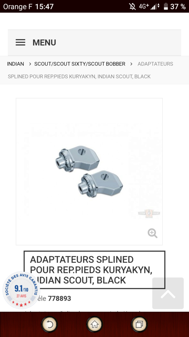Repose pieds et adaptateurs Screen10