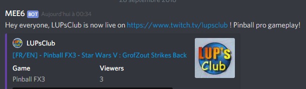 Le Discord du LUP's Club B10