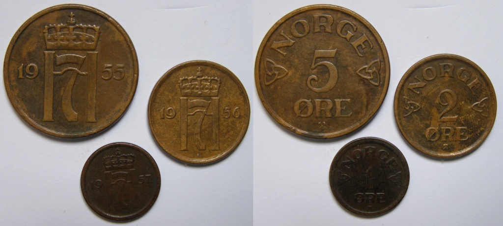 Tres monedas noruegas Trio_o10