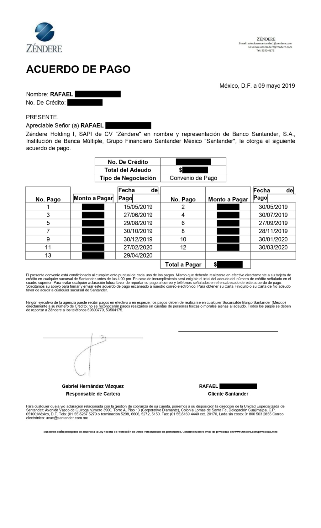 Duda de carta convenio Ra10