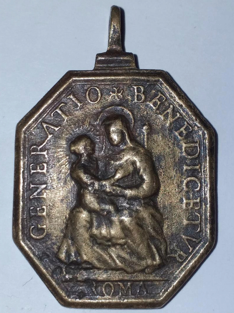 Santa Brigida de Suecia / Santa Anna con la Virgen Niña Medall28