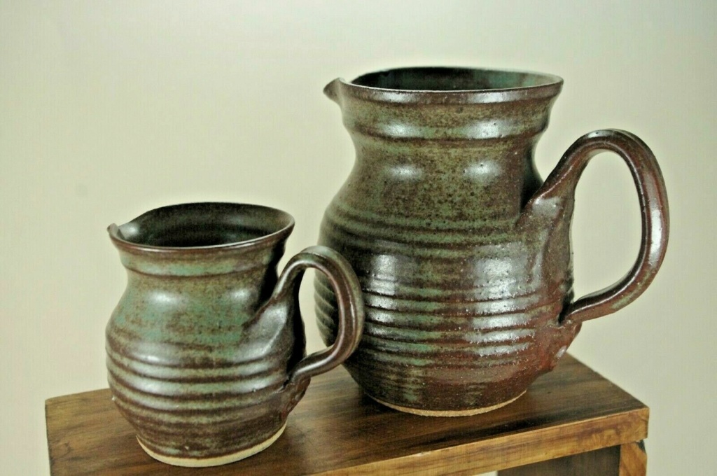 Studio Pottery Ribbed Jugs S-l16010
