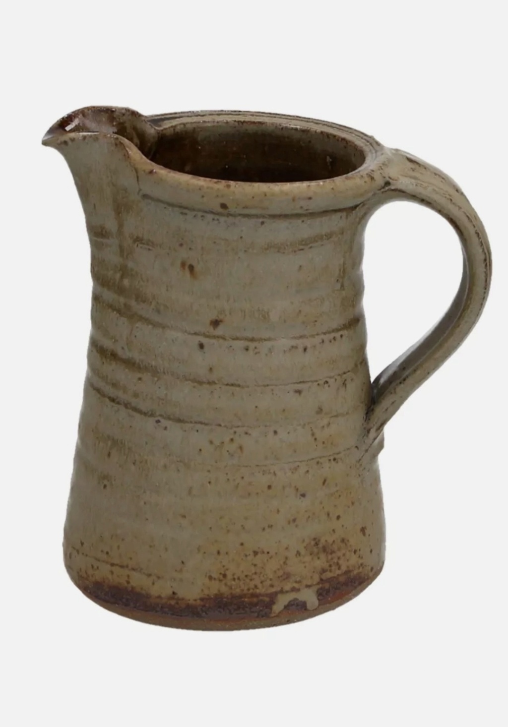 Unmarked wood fired ash glazed jug Screen12