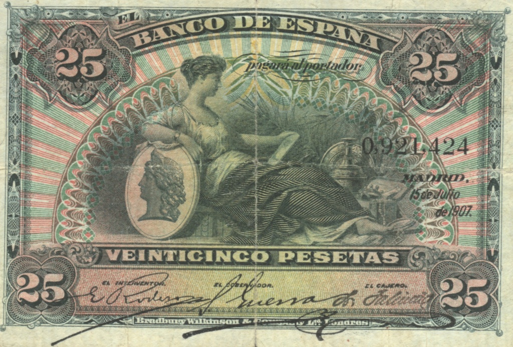 25 Pesetas 1907  2-15-210