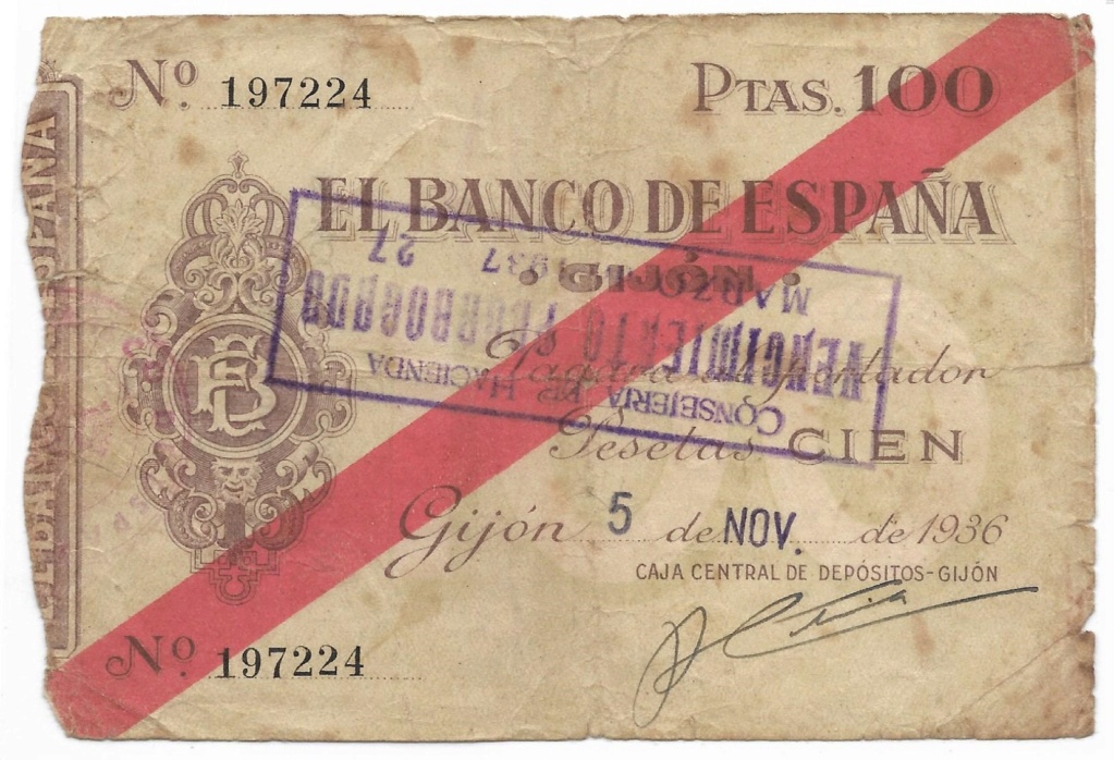 BILLETES DE GIJÓN de Noviembre de 1936 2022-111