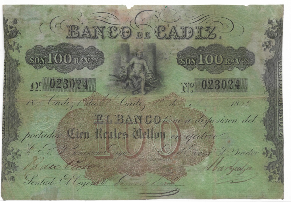 Billetes del Banco de Cádiz 2_100_11