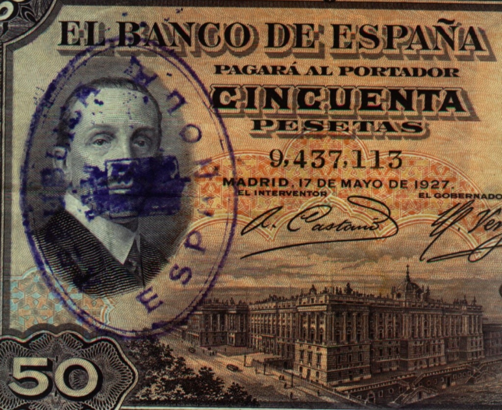 SELLOS EN BILLETES DE LOS AÑOS 30 3-13-510