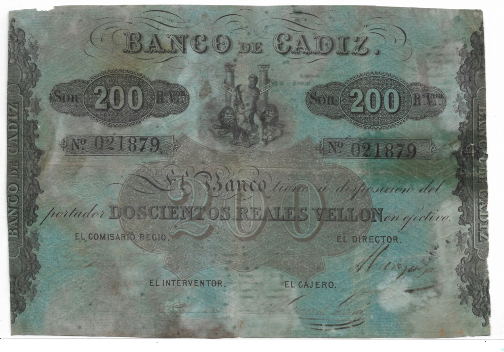 Billetes del Banco de Cádiz 4_200_11