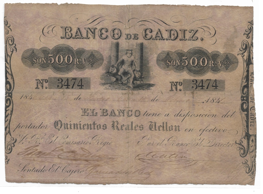 Billetes del Banco de Cádiz 5_500_13